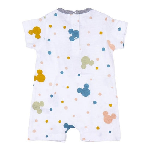 Baby's Short-sleeved Romper Suit Mickey Mouse White